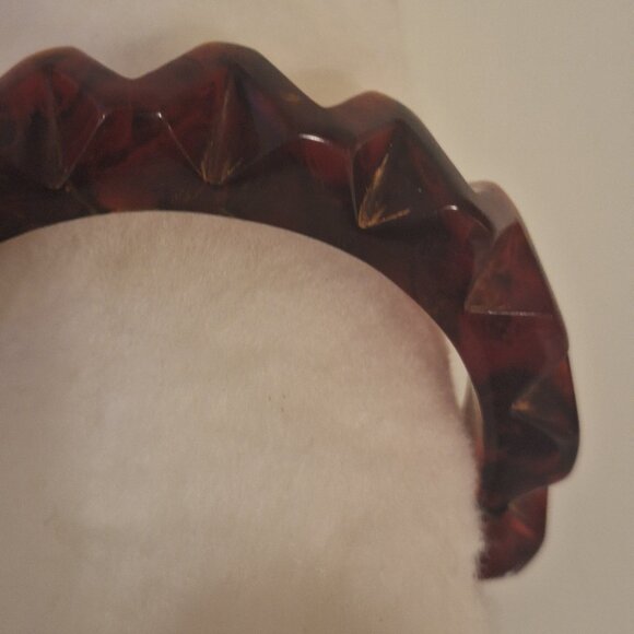 FABULOUS REAR 1930'S BAKELITE GEAR BANGLE BRACELET - Picture 6 of 15